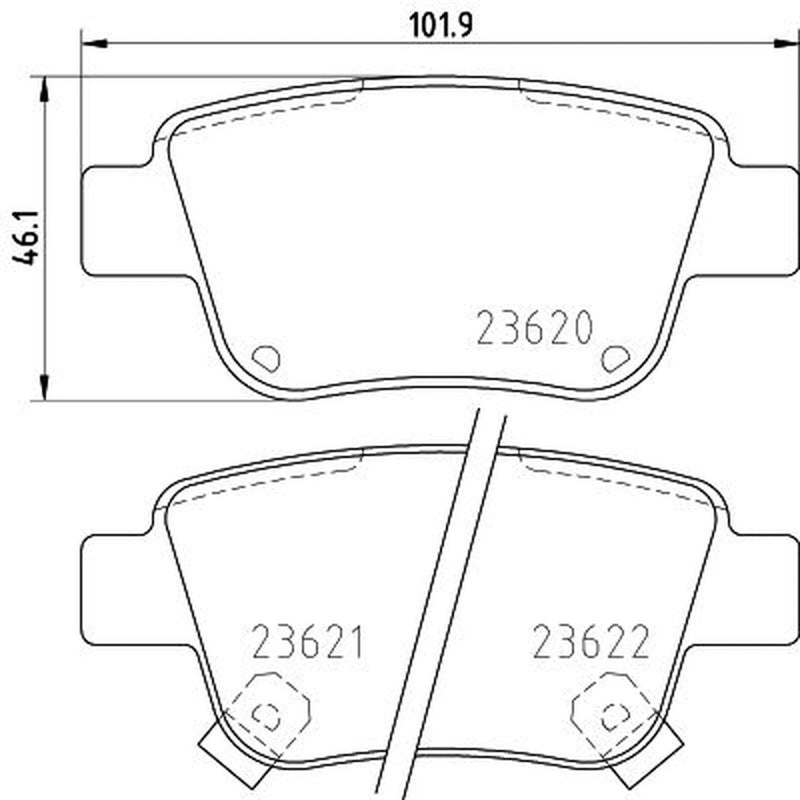 DON Rear Brake Pad Set PCP1076