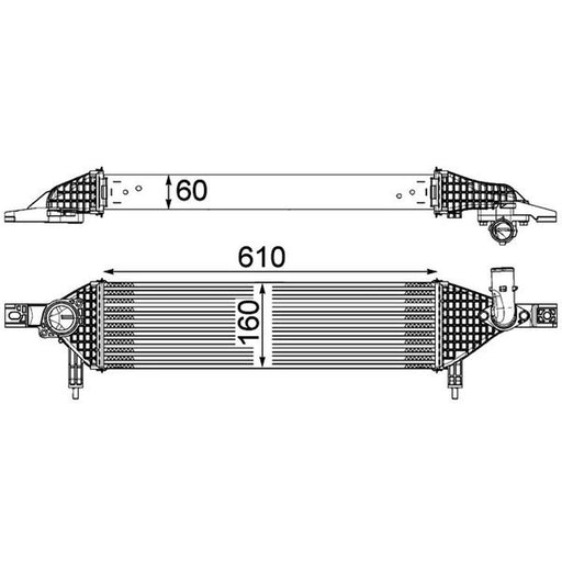 Mahle Intercooler (Charge Air Cooler) CI 320 000P