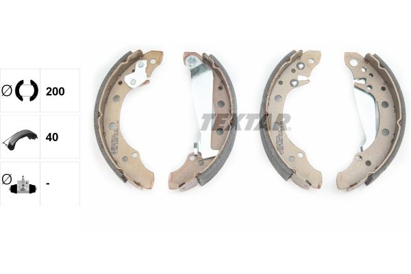 Textar Brake Shoe Set Axle Kit Rear 40mm 91044700