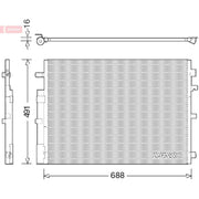 Denso Air Conditioning Condenser fits Renault Fluence 2012 on
