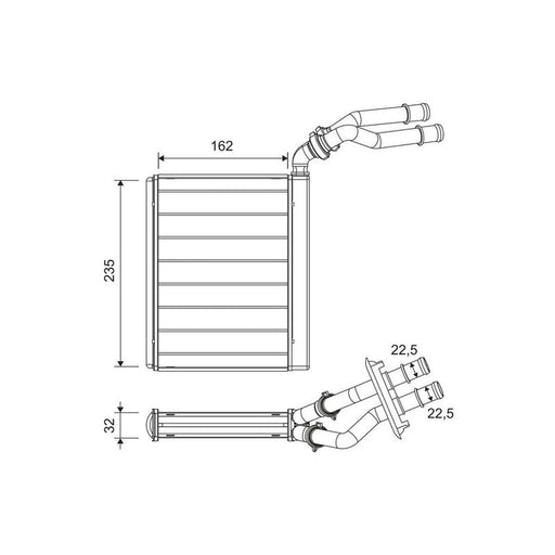 Valeo Heater Matrix Core Heat Exchanger 811658