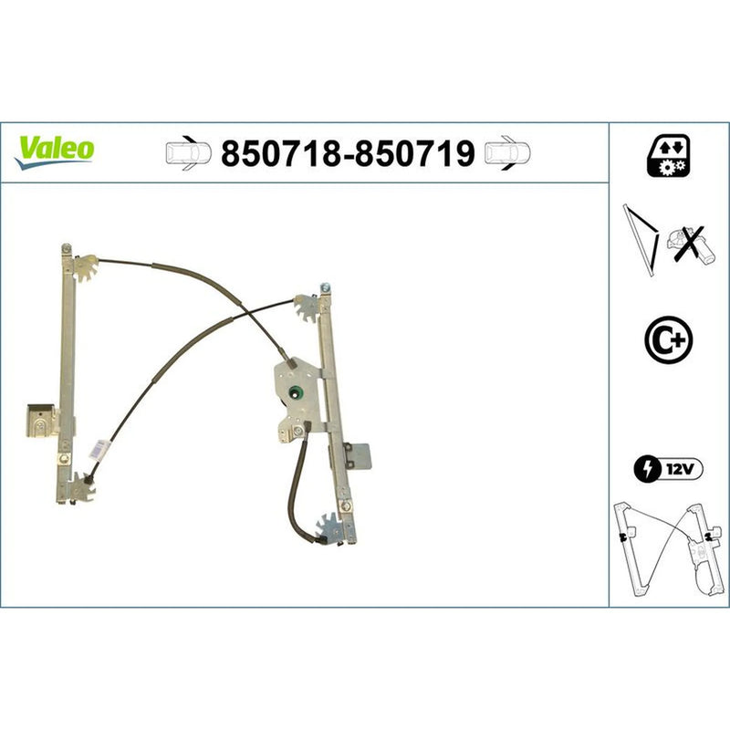 Valeo Electric Window Regulator Lifter Left Front 850718