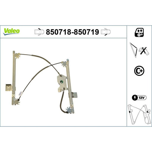 Valeo Electric Window Regulator Lifter Left Front 850718