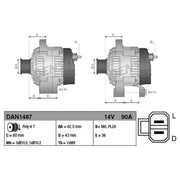 Denso Car Alternator 12V fits Isuzu D-Max II 2012-2018 2.5