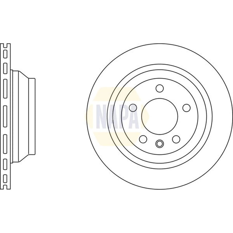 NAPA 2 x Vented Rear Brake Discs NBD5763-x2