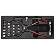 Sealey Tool Tray with Oil Filter Wrench Pliers & Drain Plug Set 21pc TBT28 Sealey  - Town Parts