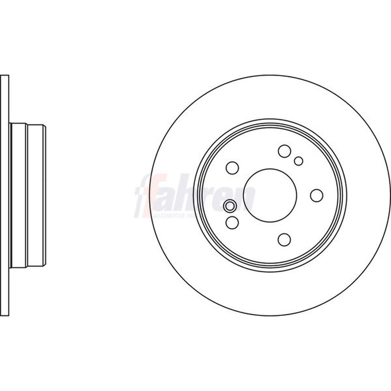 Fahren 2 x Solid Rear Brake Discs FBD6231-x2