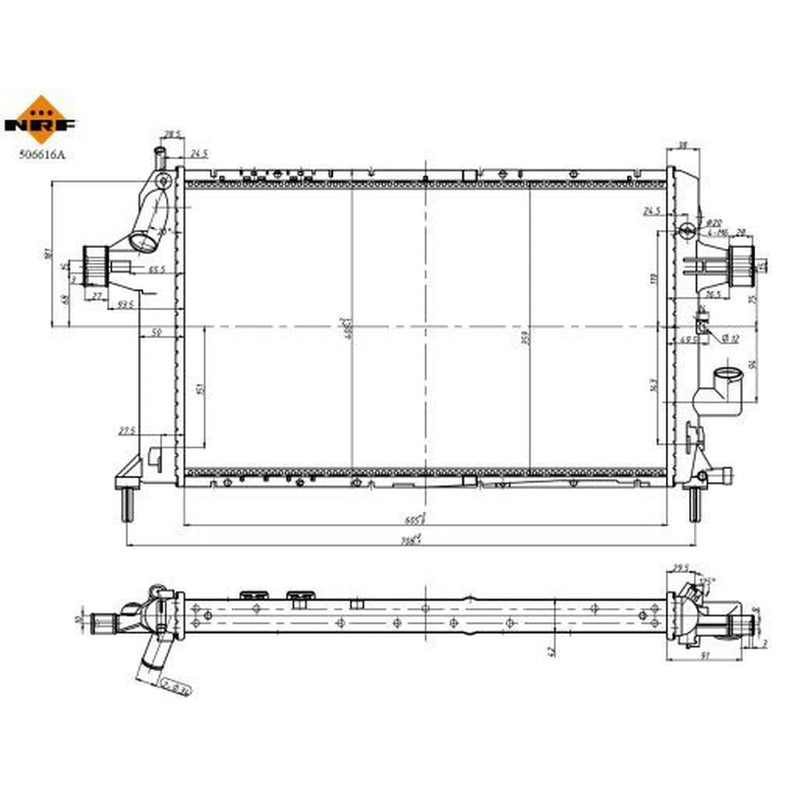 NRF Engine Radiator 506616A