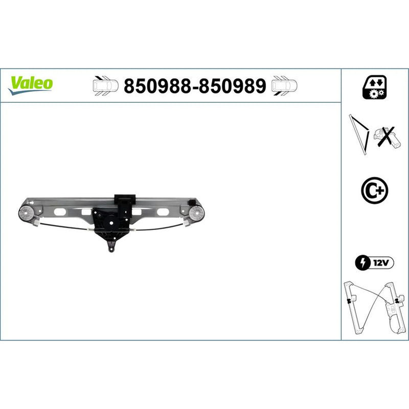 Valeo Electric Window Regulator Lifter Left Rear 850988