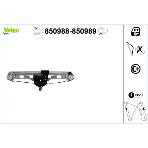 Valeo Electric Window Regulator Lifter Left Rear 850988