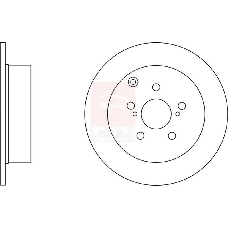 Apec 2 x Solid Rear Brake Discs SDK6178-x2