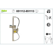 Valeo Electric Window Regulator Lifter Left Front 851112
