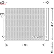 Denso Air Conditioning Condenser fits BMW 5 2009-2017