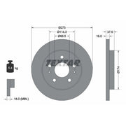 Textar 2 x Solid Front Brake Discs 92138200-x2