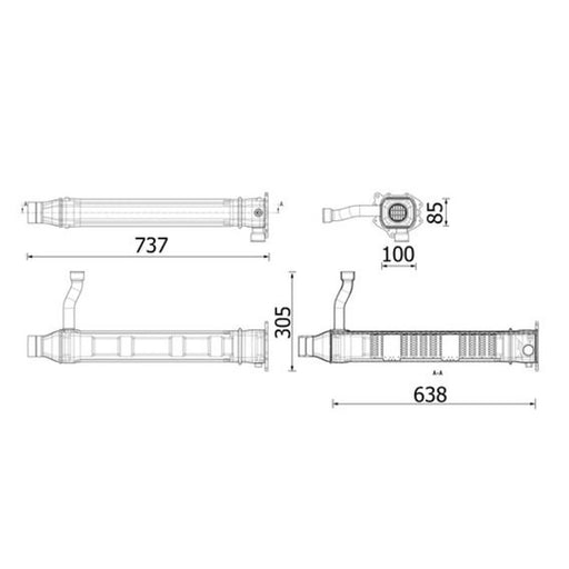 Mahle EGR Cooler (Exhaust Gas Recirculation) CE 50 000P
