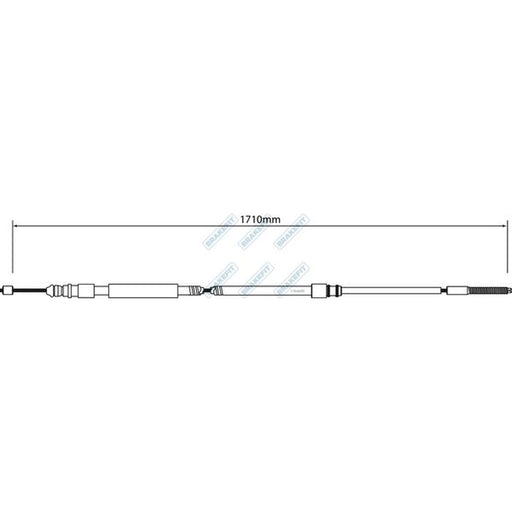 Apec Handbrake Cable Right Rear BBC3025