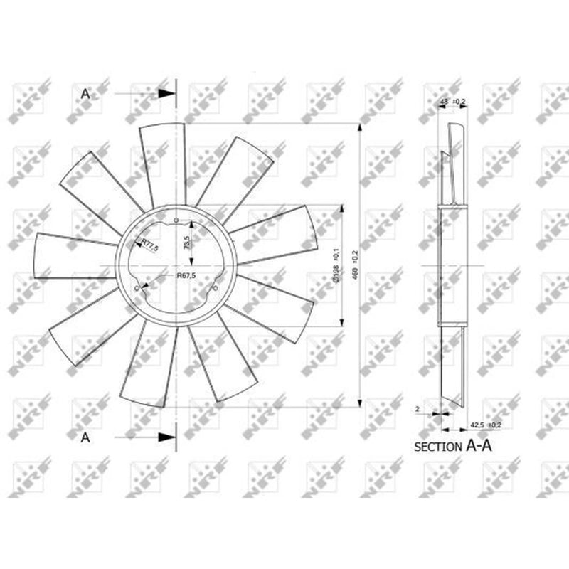 NRF Radiator Cooling Fan Blade 49812