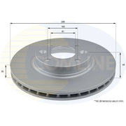 Comline 2 x Vented Front Brake Discs ADC2719V-x2