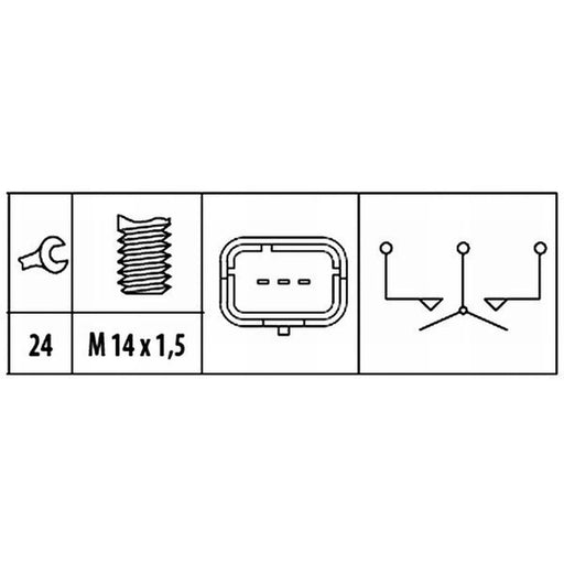 Hella Reverse Light Switch Connectors 6ZF 181 612-071