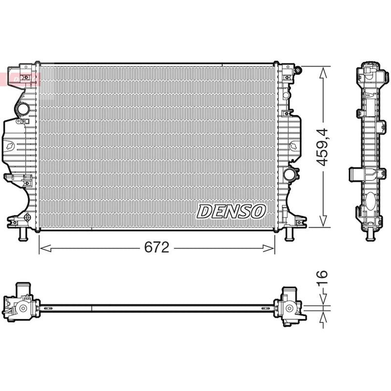 Denso Engine Radiator fits Ford Galaxy III 2015-2023 1.5 2.0