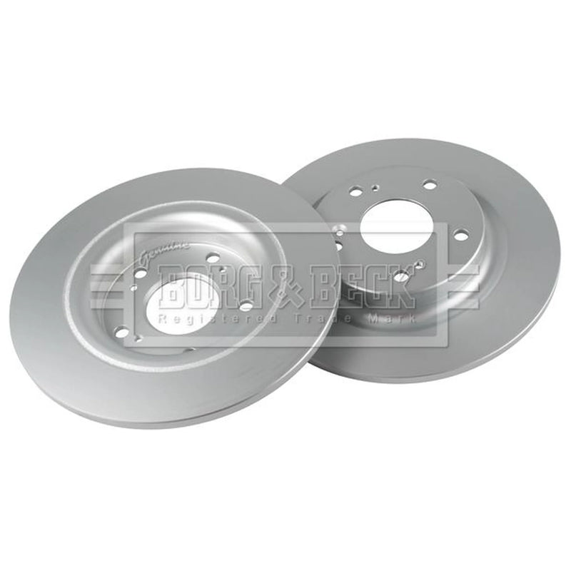 Borg & Beck 2 x Solid Rear Brake Discs BBD5675
