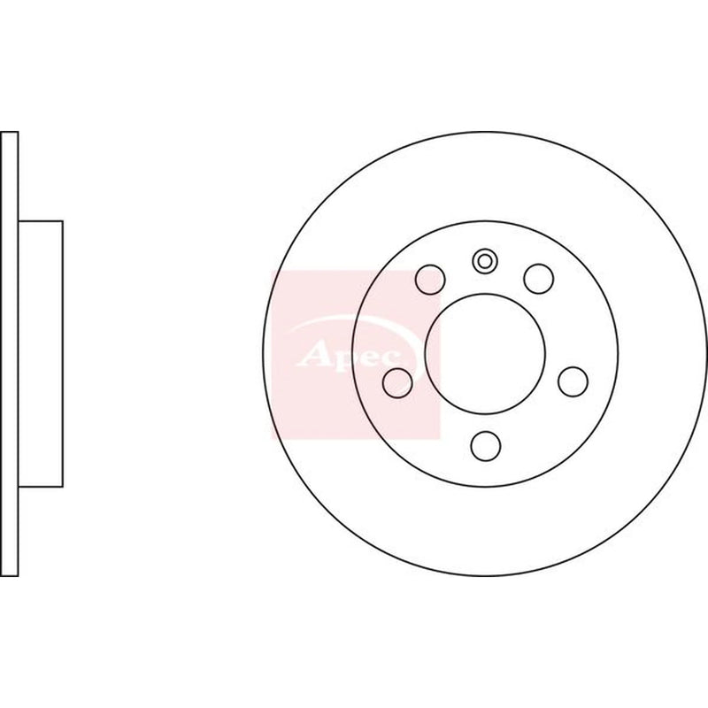 Apec 2 x Solid Rear Brake Discs DSK2239-x2