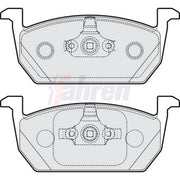 Fahren Front Brake Pad Set fits Audi A1 2018 on