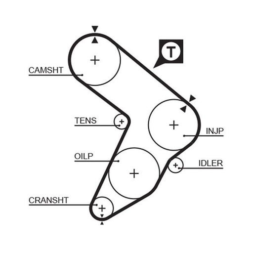 Gates Timing Belt Cambelt 138 Teeth 5032