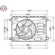 Denso Engine Cooling Fan DER10010