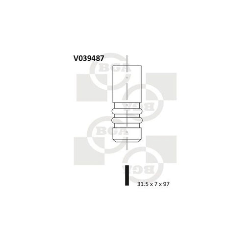 BGA Engine Exhaust Valve 31mm Head V039487