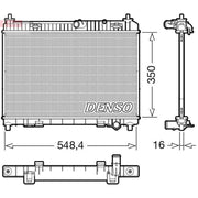 Denso Engine Radiator fits Ford B-Max 2012-2017 1.6