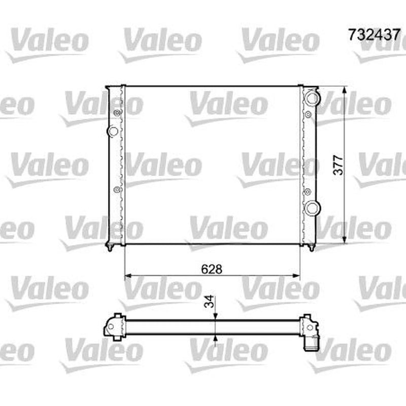 Valeo Engine Radiator 732437