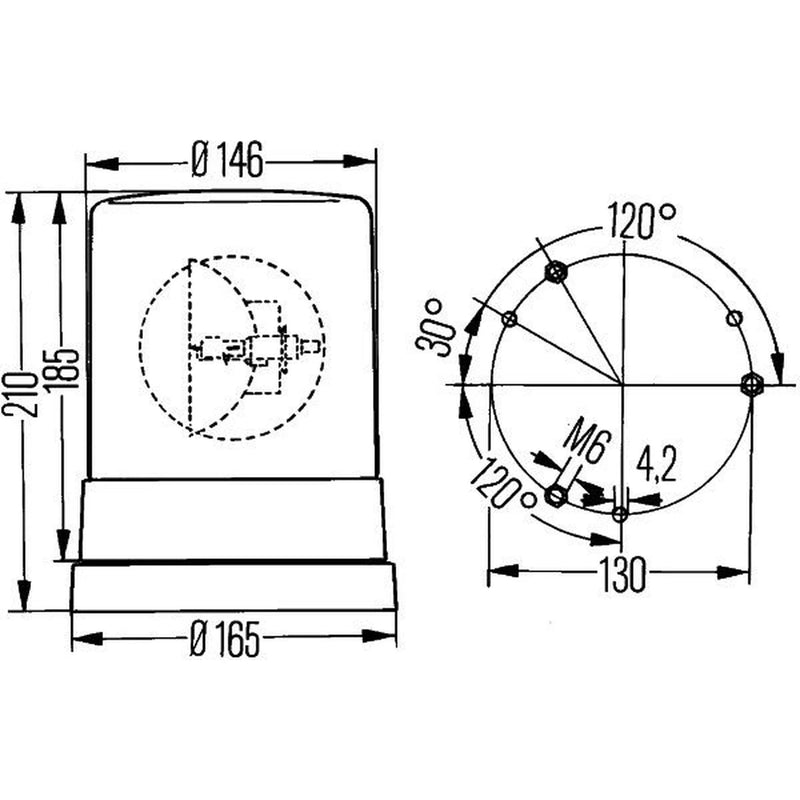 Hella Rotating Beacon Wide High 2RL 004 958-001