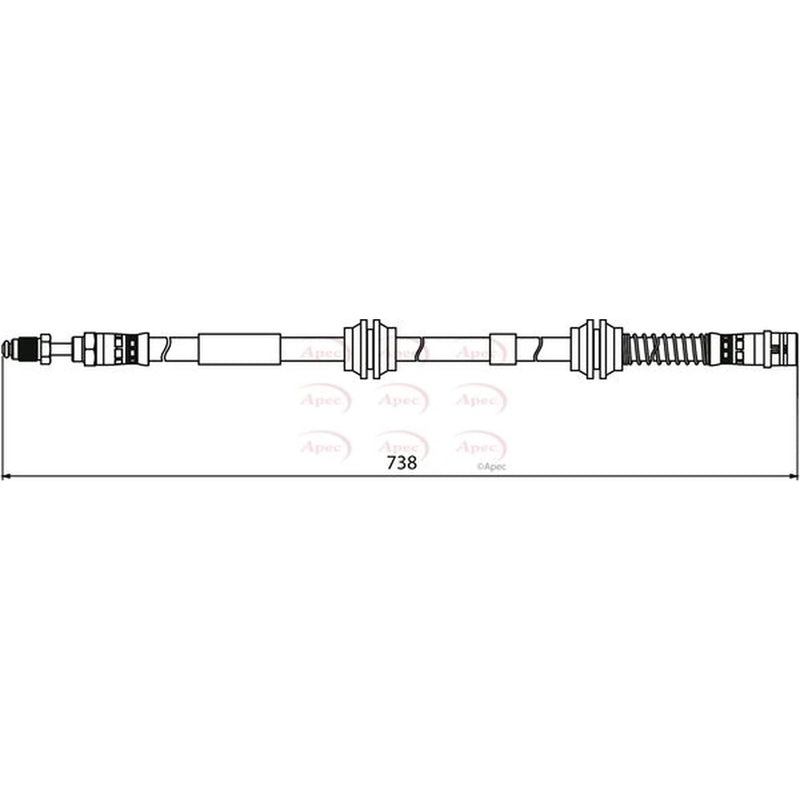 Apec Brake Hydraulic Hose Line Front HOS3948