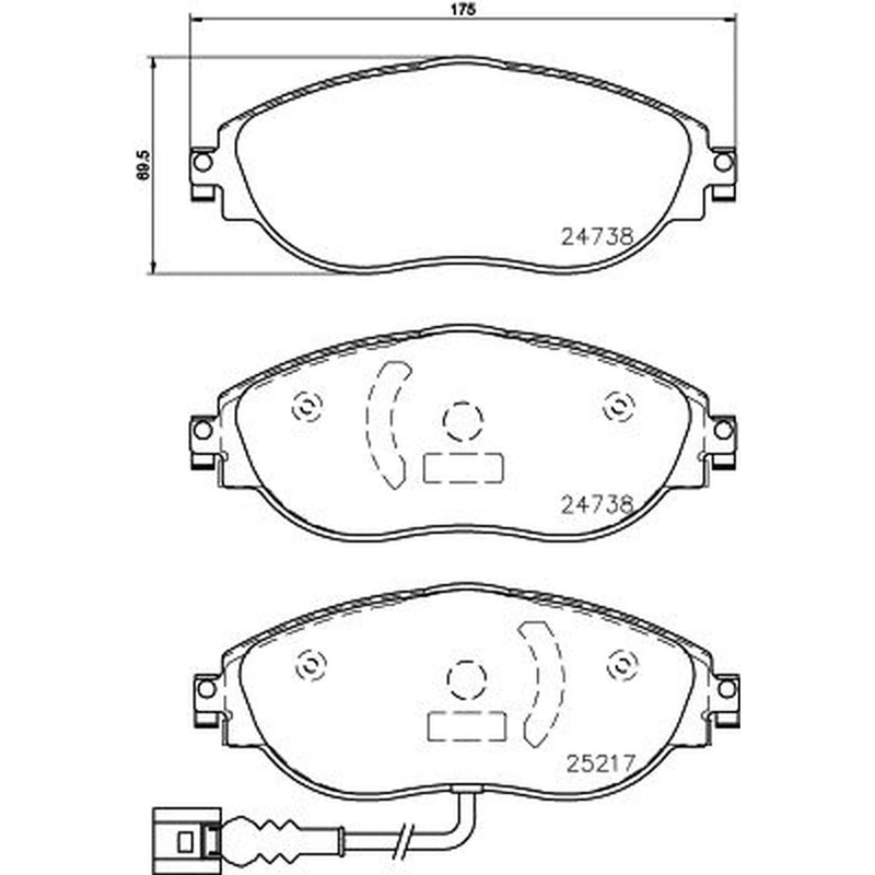 Mintex Front Brake Pad Set MDB3173