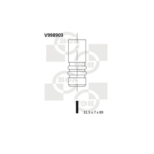 BGA Engine Exhaust Valve 31mm Head V998903