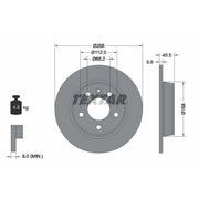 Textar 2 x Solid Rear Brake Discs 92074303-x2