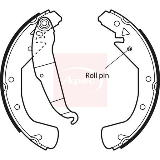 Apec Brake Shoe Set Axle Kit SHU552