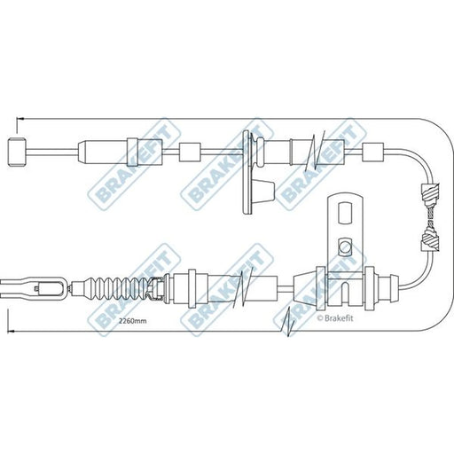 Apec Handbrake Cable Left Rear BBC3295