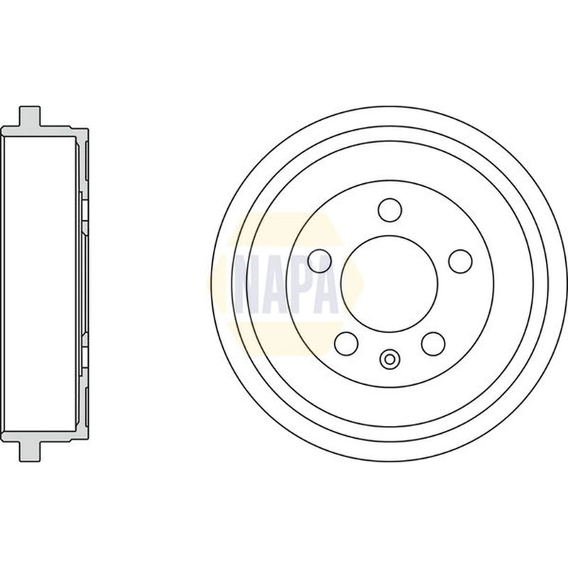 NAPA Brake Drum Assembly Rear NDR1001