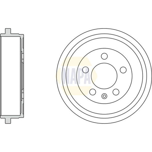 NAPA Brake Drum Assembly Rear NDR1001