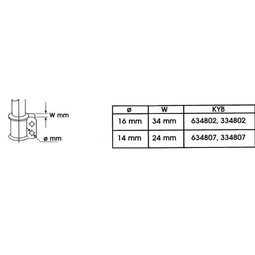 KYB Shock Absorber Damper Strut Front 334802