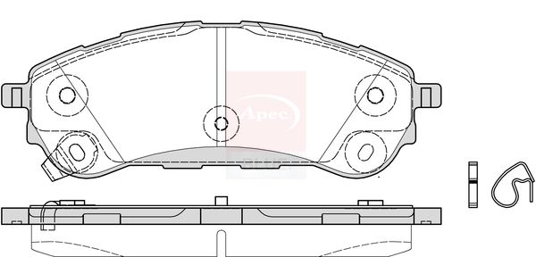 Apec Blue Brake Pad Set Rear PD3959