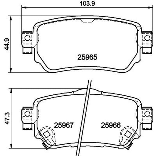 Mintex Rear Brake Pad Set MDB3675