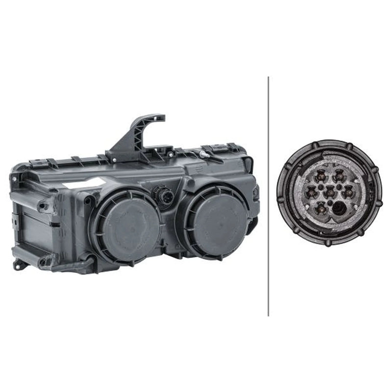 Hella Headlight Headlamp H7/H1 Right 1LB 247 011-081