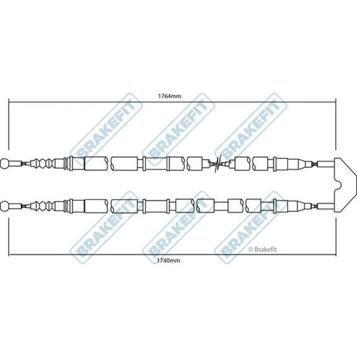 Apec Handbrake Cable Right Rear BBC3499