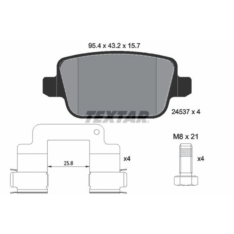 Textar Rear Brake Pad Set 2453701