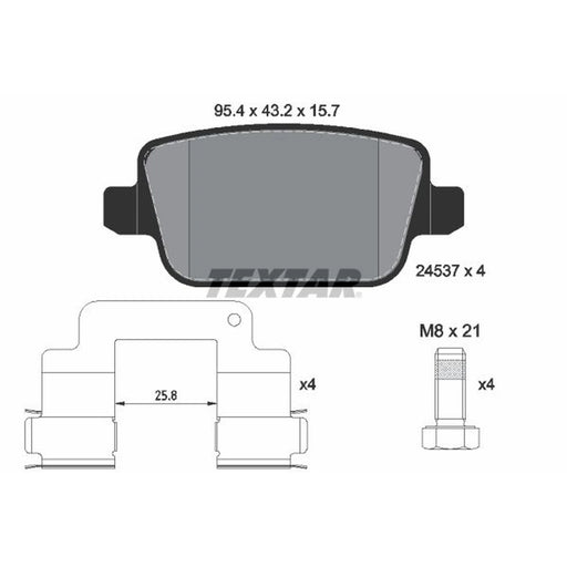 Textar Rear Brake Pad Set 2453701