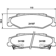 Mintex Rear Brake Pad Set MDB2214