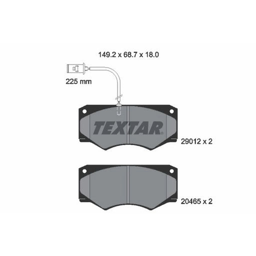 Textar Front Brake Pad Set 2901201